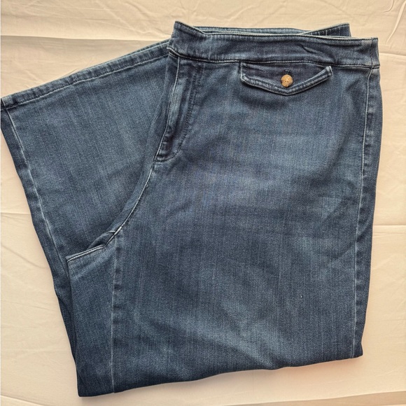 J. Jill Denim - J. Jill Tab-Waist Full-Leg Crops - Size 20W